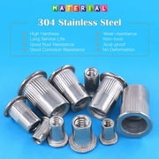 120pcs/set Carbon Steel Rivet Nuts 8-32 10-24 1/4-20 5/16-18 3/8-16 For Car Auto